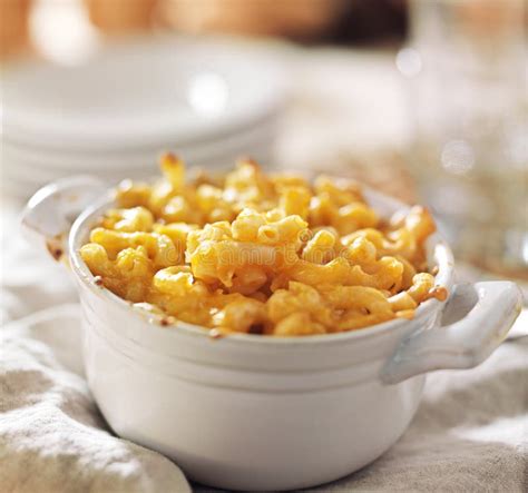 Bowl Of Baked Macaroni And Cheese Stock Photo Image Of American