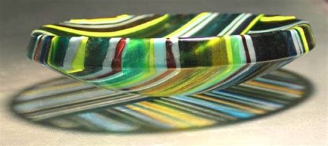 Thick Strip Construction Fused Glass Bowl Fused Glass Bowl Mosaic Glass Stained Glass Plates