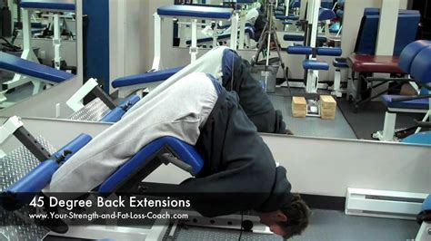 45 Degree Back Extensions Youtube