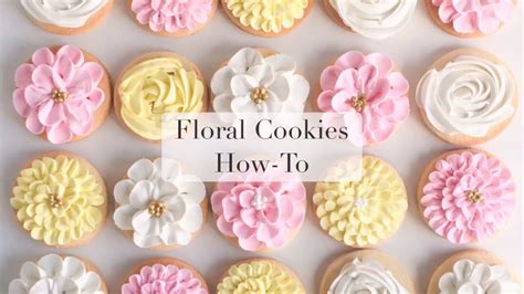 Decorating Floral Cookies With Royal Icing Youtube