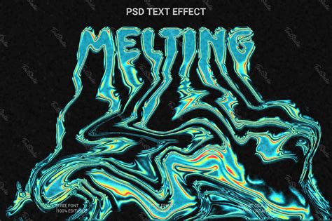 Melting Text Style Effect Photoshop PREMIUM PSD File