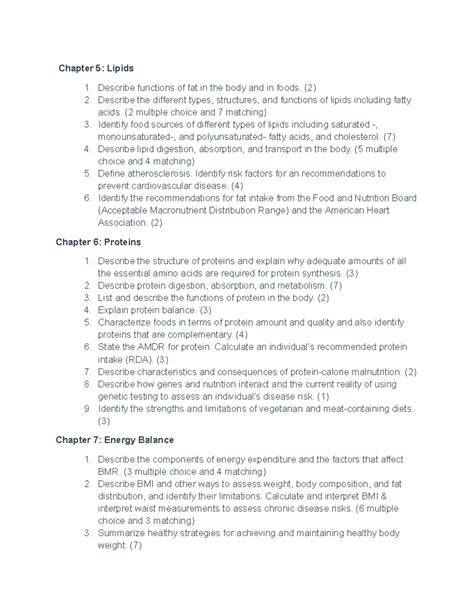 Ndfs 100 Unit 2 Exam Study Guide Chapter 5 Lipids 1 Describe