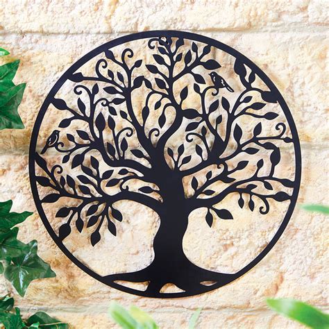 Tree Of Life With Hearts Outdoor Wall Art