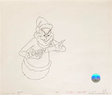 Original Production Animation Drawing Of The Grinch From How The