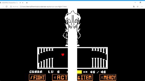 Other Version Undertale Neutral Run Sans Fight Youtube