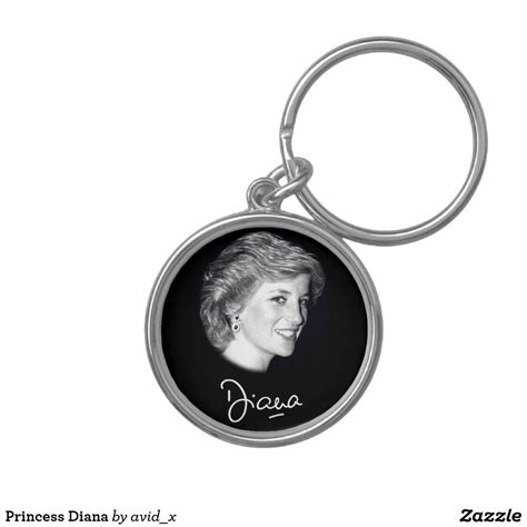 Princess Diana Autograph Keychain Zazzle Keychain Princess Diana