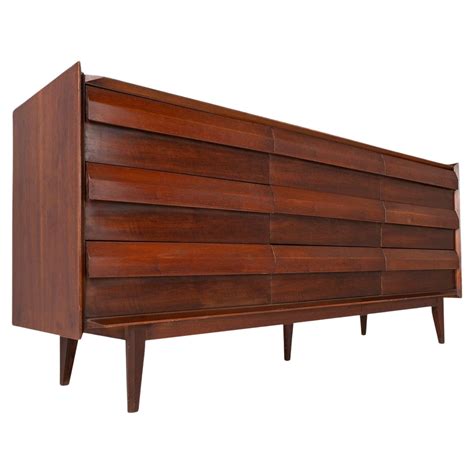 Lane First Edition Tall Chest Of Drawers Mid Century Modern Walnut 1960