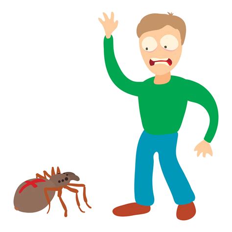 Arachnophobia concept, cartoon illustration 15281948 Vector Art at Vecteezy