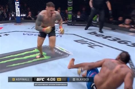 UFC 304 Results Tom Aspinall Stops Curtis Blaydes In Round 1 Video