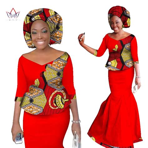 2018 New African Skirt Set For Woman Skirt Set Women Dashiki New Elegant 2 Piece Sets Print Wax