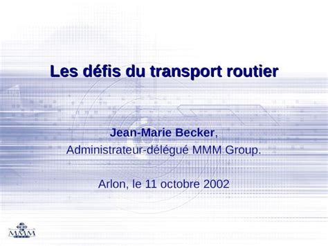 Ppt Les D Fis Du Transport Routier Dokumen Tips