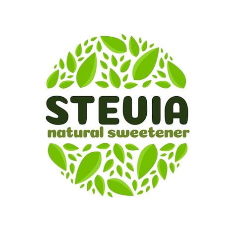 Premium Vector Stevia Leaves Label Natural Organic Sweetener Substitute