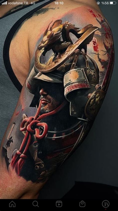 Samurai Tattoo Sleeve Samurai Warrior Tattoo Armor Tattoo Warrior