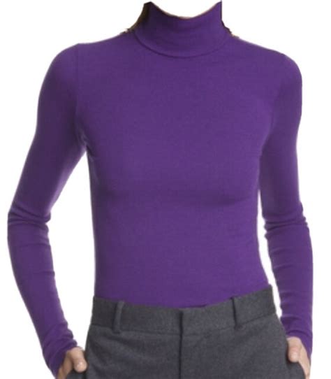 Ralph Laren Womens Long Sleeve Purple Turtleneck Pullover Layer Sweater