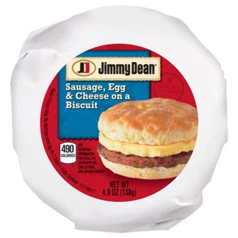 Jimmy Dean Frozen Sausage Egg Cheese Biscuit 4 9 Oz Food 4 Less