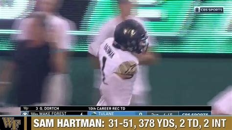 Wake Forest Qb Sam Hartman Shines In Debut Vs Tulane Video Dailymotion