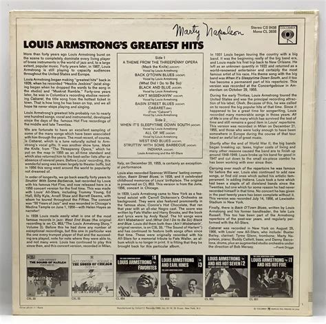 Lot Detail Louis Armstrong Signed “greatest Hits” Record Album Roger Epperson Real Loa