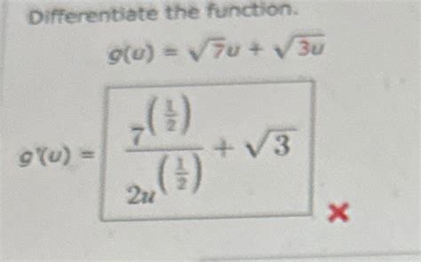 Solved Differentiate The