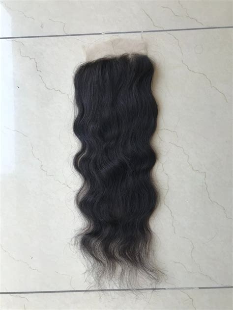 Tg Black Indian Temple Human X Wavy Hair Closure Packaging Type