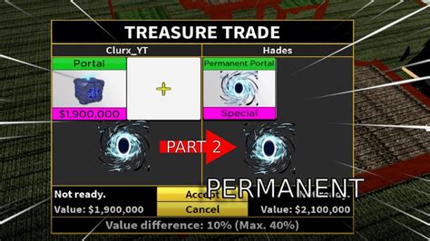 Trading Portal To Perm Portal Pt Blox Fruits Youtube