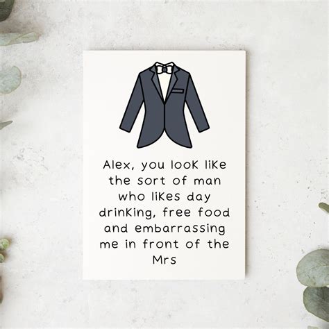 Personalised Funny Best Man Proposal Card Will You Be My Best Man Card