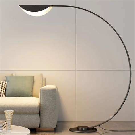 Tall Black Arc Floor Lamp Metal Overarching Floor Reading Lamp