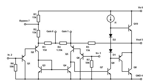 Lm386 Internal Schematic Audio Amplifier Using Lm386 Circuit