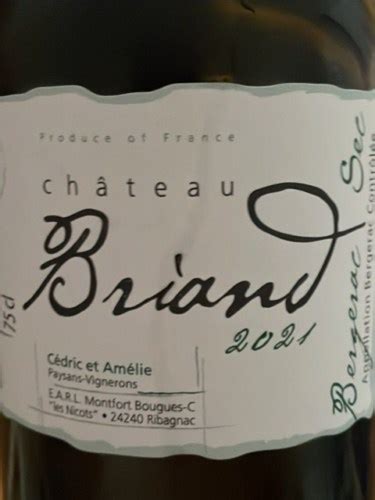 Ch Teau Les Nicots Ch Teau Briand Bergerac Sec Vivino Australia