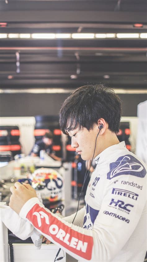 Yuki Tsunoda F Phone Wallpaper Red Bull Alpha Tauri Abu Dhabi