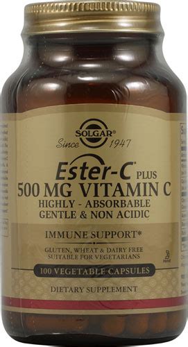 Solgar Ester C Plus Vitamin C 500 Mg 100 Vegetable Capsules