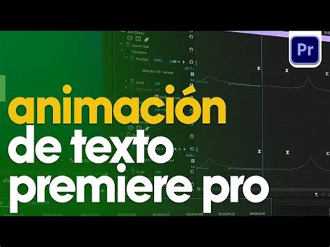 Animaciones de texto Dinámico en Premiere Pro tutos on Tumblr