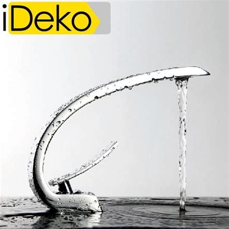 Ideko Robinet Mitigeur Lavabo Salle De Bain Design Moderne Laiton