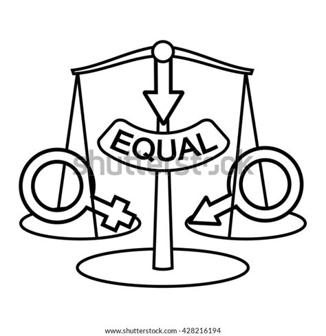 Gender Equality Concept Sex Equality Vector Stock Vector Royalty Free 428216194 Shutterstock