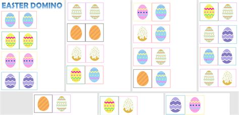 Easter Themed Domino Math Worksheet