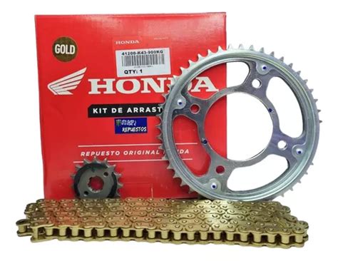 Kit De Arrastre Honda Cb 160 F Cadena Dorada Original