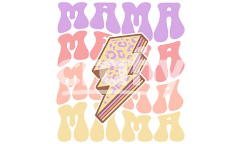 Mama Leopard Thunder Retro Mothers Day SVG Crafty