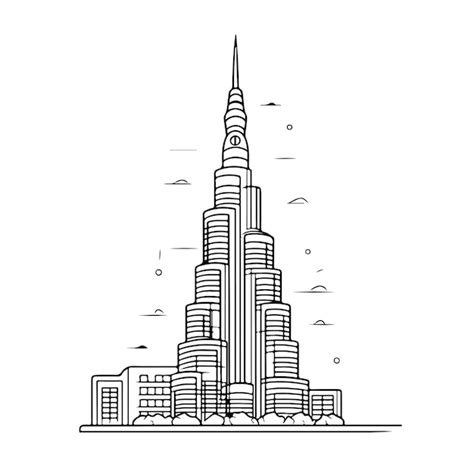 Details 77 Sketch Of Burj Khalifa Latest Seven Edu Vn