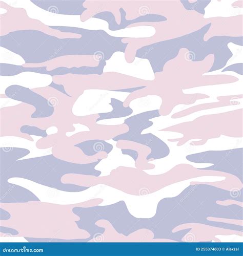 Cute Pastel Vector Seamless Camouflage Force Combat Camo Patterns Stock Vector Illustration Of