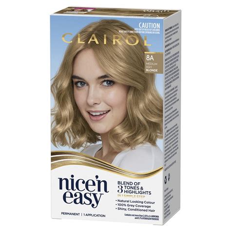 Buy Clairol Nice N Easy 8A Natural Medium Ash Blonde Permanent Hair