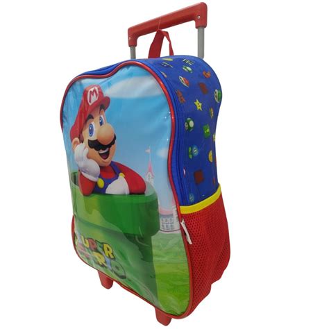 Mochila Escolar De Rodinhas Super Mario Luxcel ARMARINHOS 3 PATETAS