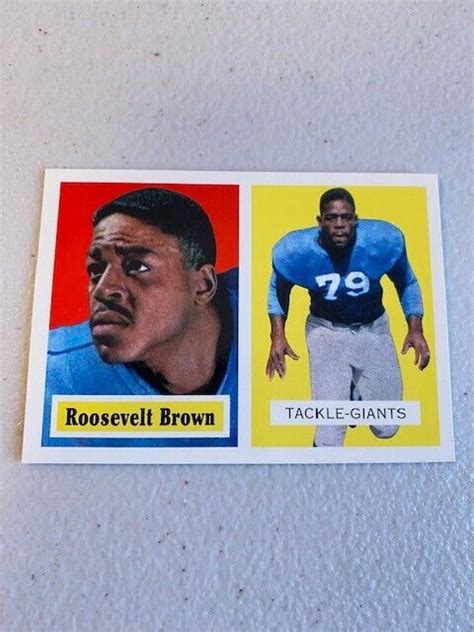 Topps Archives Reprint Roosevelt Brown Giants Ebay