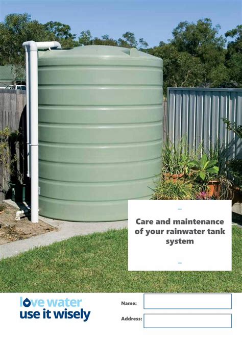 PDF Care And Maintenance Of Your Rainwater Tank System DOKUMEN TIPS