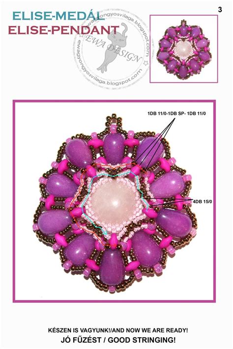 ELISE Pendant FREE Tutorial By Ewa Design Page 3 Of 3 Free Beading