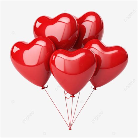 D Heart Balloons D Balloons Holiday Png Transparent Image And