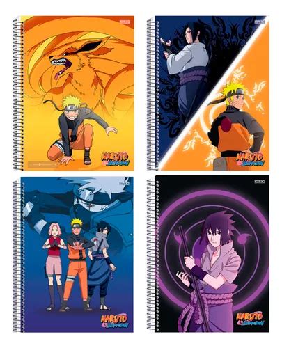 Caderno Unv Espiral Capa Dura Naruto Shippuden F Mat Mercadolivre