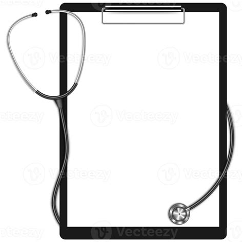 Clipboard And Stethoscope 14585761 PNG