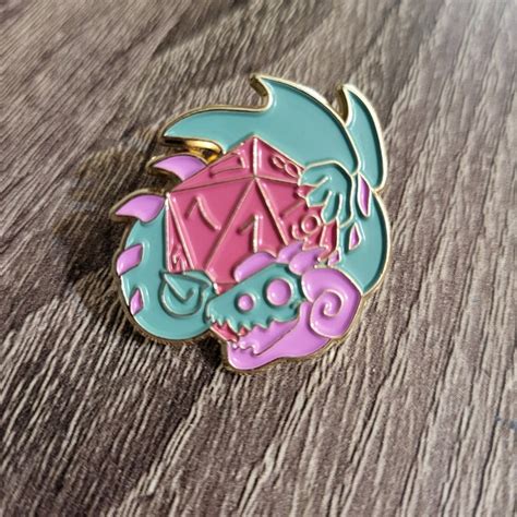 D20 Enamel Pin Etsy