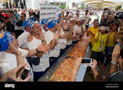 Italy Milan Expo 2015 Proclamation Of The Guinness Book Of Records The Worlds Longest