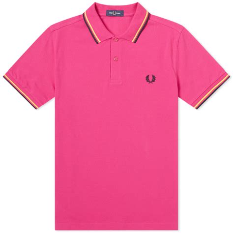 Fred Perry Slim Fit Twin Tipped Polo Modern Pink End Kr