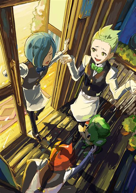 Cilan Pansage Cress And Chili Pokemon And 2 More Drawn By Ajiko